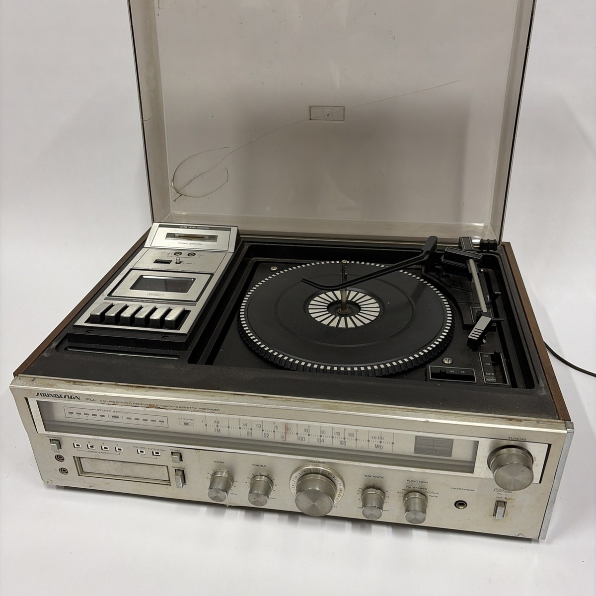 SOUNDESIGN 6949 PLL AM FM Stereo Receiver 8 track Cassette