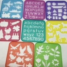 Vintage Tupperware Stencils Animals Shapes Numbers Letters Tuppertoys Set Of 8