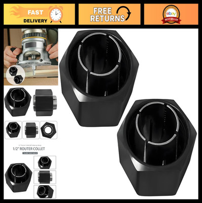 1/2'' Router Collet Compatible with Dewalt & Bosch Routers, Fits Multiple Models