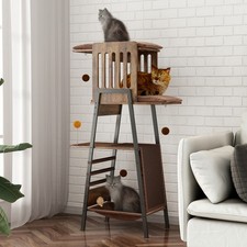 Modern Cat Tree, 58-Inch Cat Tower for Large Cats, Maine Coon Cat Tree