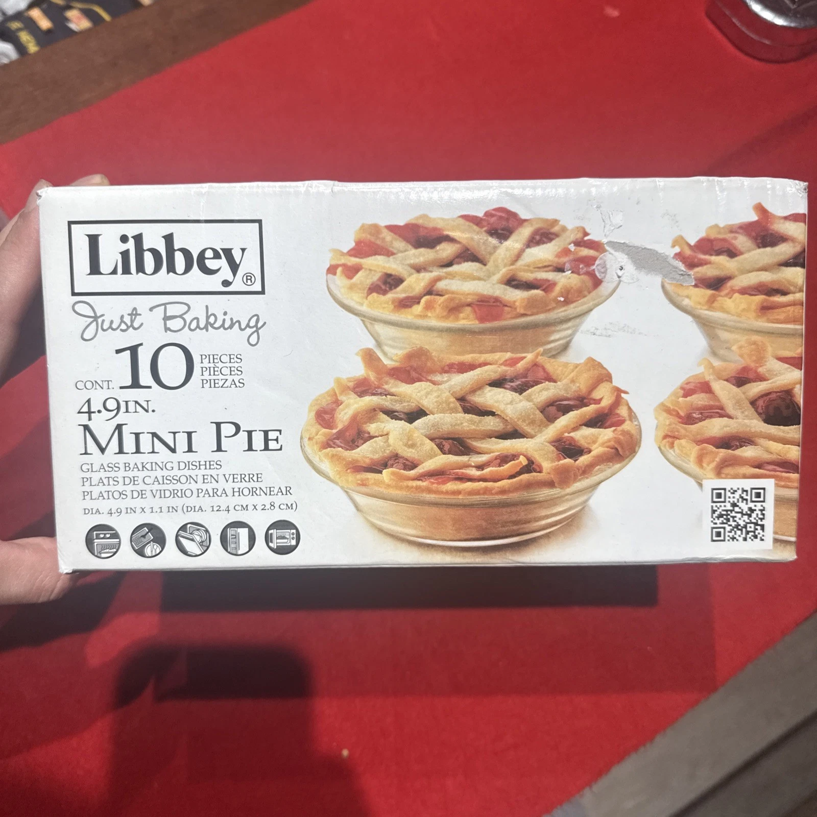Libbey 10-Piece 4.9 in Glass Mini Pie Dishes Set, Oven & Dishwasher Safe, Clear
Opens in a new windo