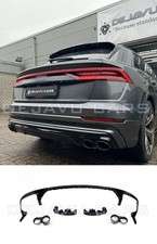 SQ8 Look Diffusor + Auspuffblenden schwarz für Audi Q8 S line / SQ8 (2018-2023)