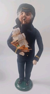 VTG Byers Choice Caroler 1999 Nautical Series  Captain Holding Model Ship 