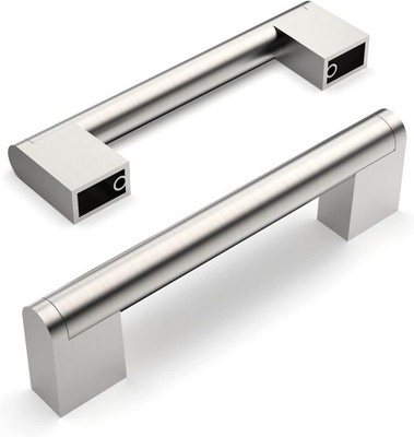 Amerdeco 10 Stück Möbelgriffe Edelstahl Gebürsteter Nickel Schrankgriffe Kü