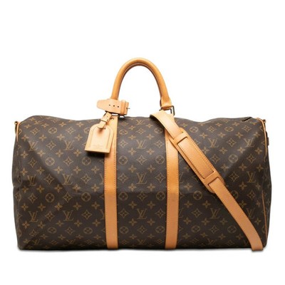 Louis Vuitton M41414 Monogram Keepall Bandouliere 55 Boston Bag Should [SKU:9]