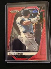 Brayden Taylor 2025 Prizm - Red Power Prizm #61/99 - Tampa Bay Rays