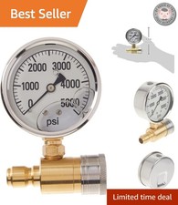 NorthStar Lightweight Pressure Washer Gauge   5000 PSI, 3/8" Compatibility