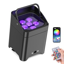 6X18W RGBWA UV Wireless Par Light Rechargeable Battery DMX Stage Party DJ Lights