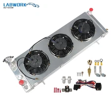 1991-2001 For Jeep Cherokee XJ Comanche Aluminum Radiator + Shroud Fan Relay Kit