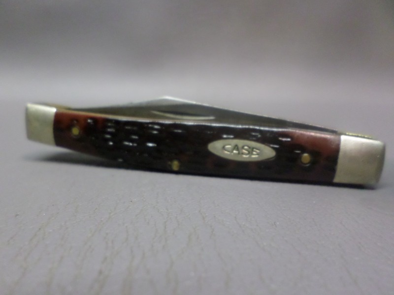 CASE XX  U.S.A.  3 DOT  1977  BROWN DELRIN 2 BLADE POCKET KNIFE - NO. 6244