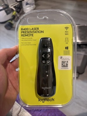Logitech R400 Wireless Presenter Clicker with Red Laser Pointer
