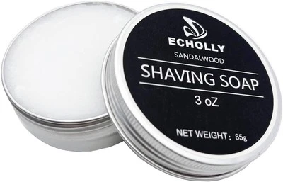 ‎ECHOLLY Shaving Soap for Men by Echolly-Luxury Sandalwood Mens Shave Soap-Men's Shaving