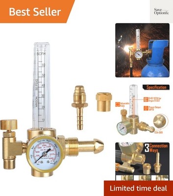 Argon/CO2 Mig Tig Flow Meter Gas Regulator Gauge Welding Weld, Inlet Connection