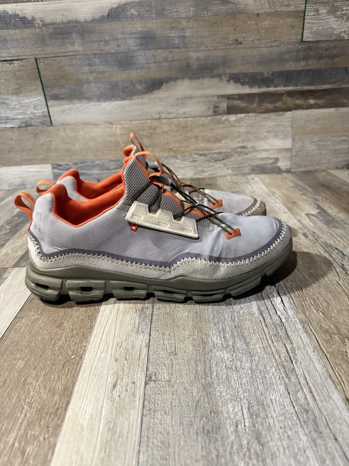 On Running Cloudaway Shoes Men’s Size 14 Trail Hiking Alloy and Ivy