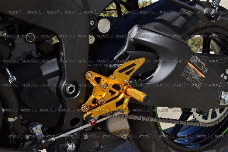 Juego trasero para KAWASAKI NINJA ZX6R 09-25 reposapiés freno palanca de cambios pedal CNC Foto 2 de 4