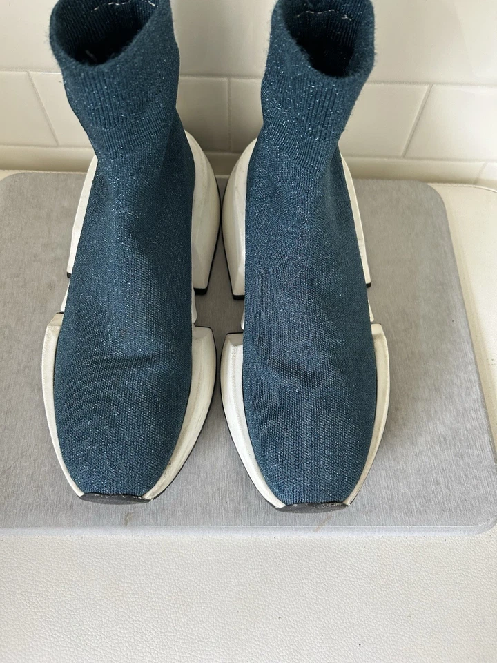 Maison Margiela MM6 40 运动鞋 运动鞋 靴子 GUC 金属蓝色 — 第 2/4 张图片