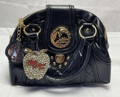 Vintage Rare Y2K- New With Tags Black Apple Bottoms By Nelly Handbag Purse