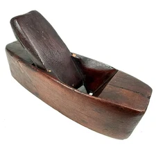 Vintage Antique Ohio Tool Co. Wooden Coffin Smoother Plane – Cast Steel Iron