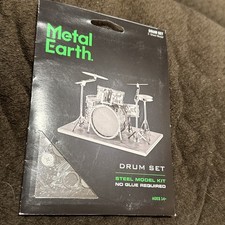 Metal Earth Drum Set Music Instrument 3D Laser Cut DIY Model Building Kit NEW