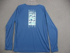 Reel Life Shirt Mens 2XL Long Sleeve Performance Fishing Outdoor Thumb Holes
