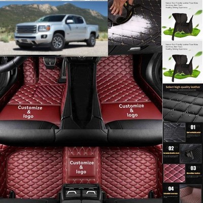 For GMC Canyon Car Floor Mats Custom Luxury Waterproof Auto Liners Carpets