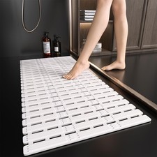 Shower Mat Non Slip Bathtub Mat - 36 x 16 Inch TPE Anti Slip Shower Mat, Bath...