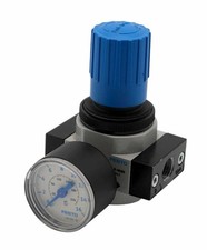 Festo LR-D-MINI 159624 0-16bar Pressure Control Valve inc 345395 Pressure Gauge -used-