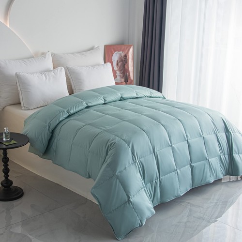 Lightweight Goose Down Comforter Blanket Duvet for Queen Lightweight-lakeblue - Picture 6 of 7