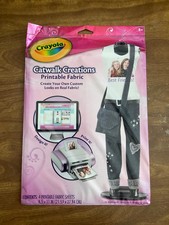 NUEVO Crayola Catwalk Creations TELA Imprimible 4 Hojas 8.5 x 11 Impresión