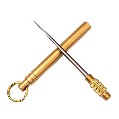 Portable EDC Retractable Toothpick High Strength Titanium Alloy Spring Push-Pull