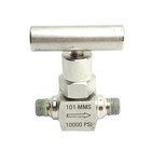 Noshok 101-MMS Stainless Steel Needle Valve, 1/8in NPT Male, 10000Psi
