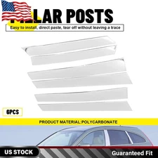 6PCS Car Door Window Pillar Posts Moldings Covers For 2007-2011 Honda CRV Chrome