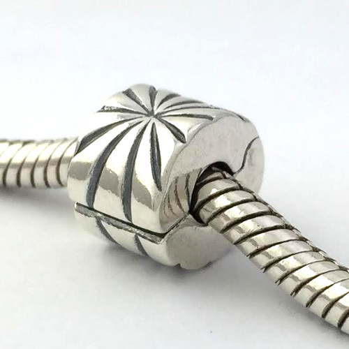 Authentic PANDORA Sunburst Clip Sterling Silver Clip Charm, Retired, 790210