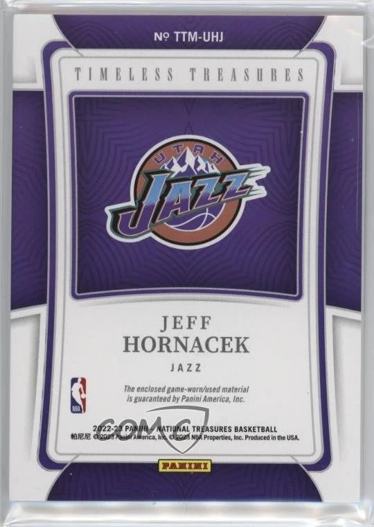 2022-23 Panini National Treasures Timeless Materials /99 Jeff Hornacek #TTM-UHJ - Image 2 of 2