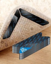 20PCS Rug Gripper,Carpet Rug Tape Keep Area Rugs Corners from Curling,Non-Slip