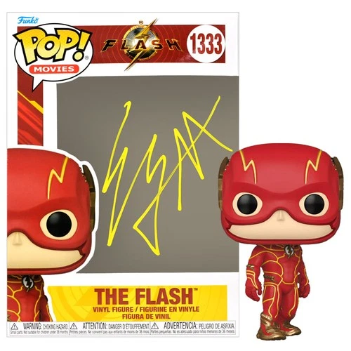 Ezra Miller Autographed The Flash Crimson Comet #1333 POP! Vinyl Figure
