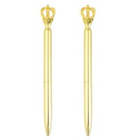 Kugelschreiber FüR Crown, 2 StüCk Schwarz Vergoldet, Metallstift 1,0Mm