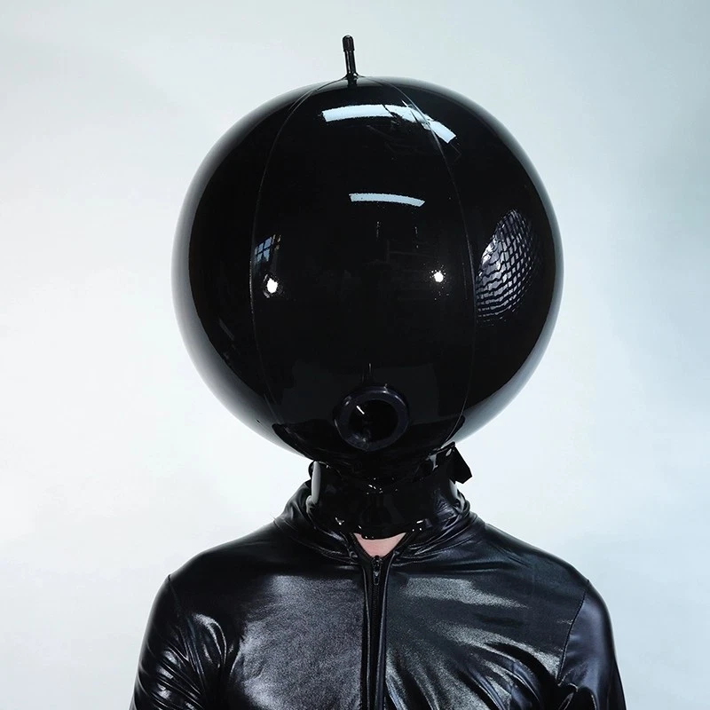 Inflatable full cover latex hood breath ball inflatable hood custom made