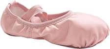 Toddler Girls Boys Ballet Shoes PU Leather Dance Slippers for Little/Big Kids
