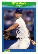 1990 Score Rising Star #28 Kevin Brown Texas Rangers