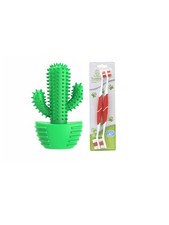 Dog Cactus Toothbrush Pet Teeth Cleaning Dental Care Set  2 Double Toothbrushes
