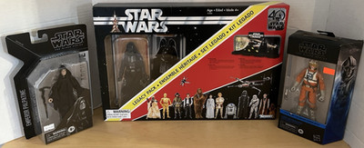 STAR WARS 40th Anniversary 6'' LUKE PALPATINE VADETR Figure W/ Display Stand NEW