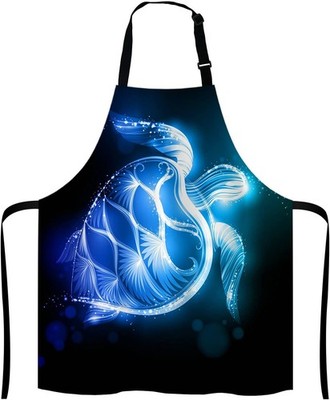 Ocean Turtle Apron for Women and Men, Galaxy Adjustable Multi Lf197 