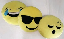 11 Inch SUNGLASSE/Sleeping/ Emoji/Laughing Emoticon SHADES Pillow Stuffed Plush 
