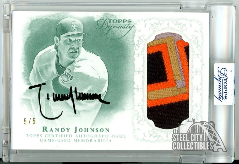 Topps Randy Johnson Baseball Autographed Sports Trading Cards