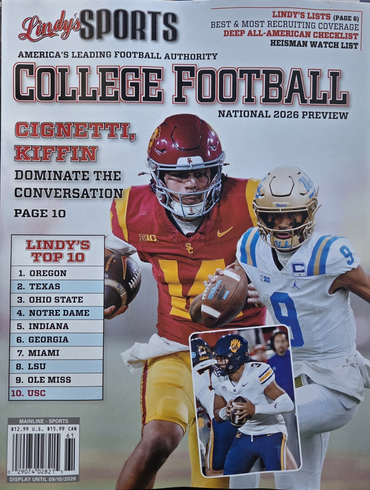LINDY'S COLLEGE FOOTBALL PREVIEW MAGAZINE - BRAND NEW 2026