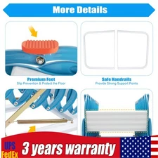 Folding Loft Ladder Stair Attic Ladder Wall Mounted Loft Wall Ladder Stairs Step