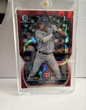 2023 Bowman Chrome Prospects Matt Mervis #BCP-74 Red Lava Refractor /5 SSP