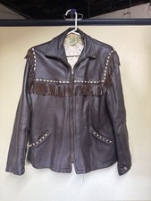 Vintage Deerskin Jacket With Fringe Size 40