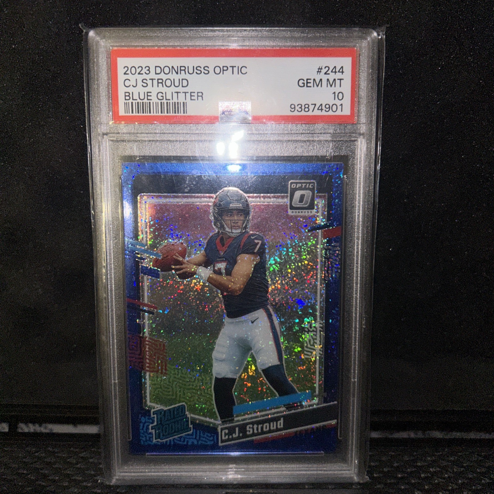 CJ Stroud Panini Donruss Optic #244 Blue Glitter
